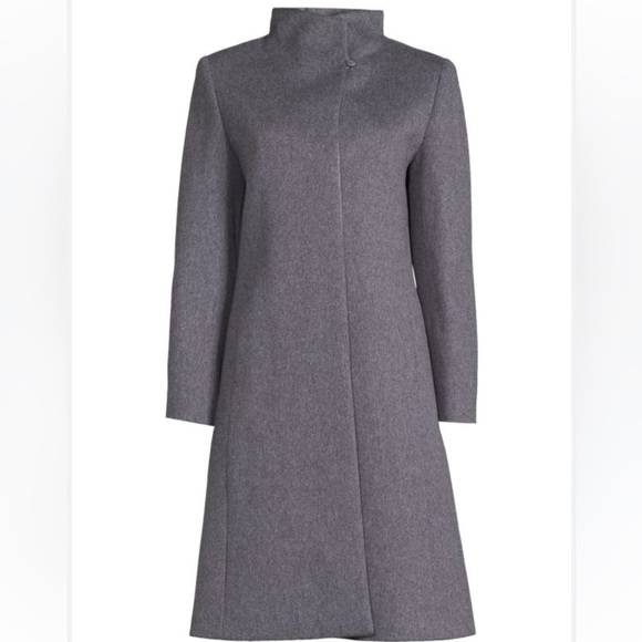Cinzia Rocca Heathered Virgin Wool Blend Coat - Picture 2 of 5